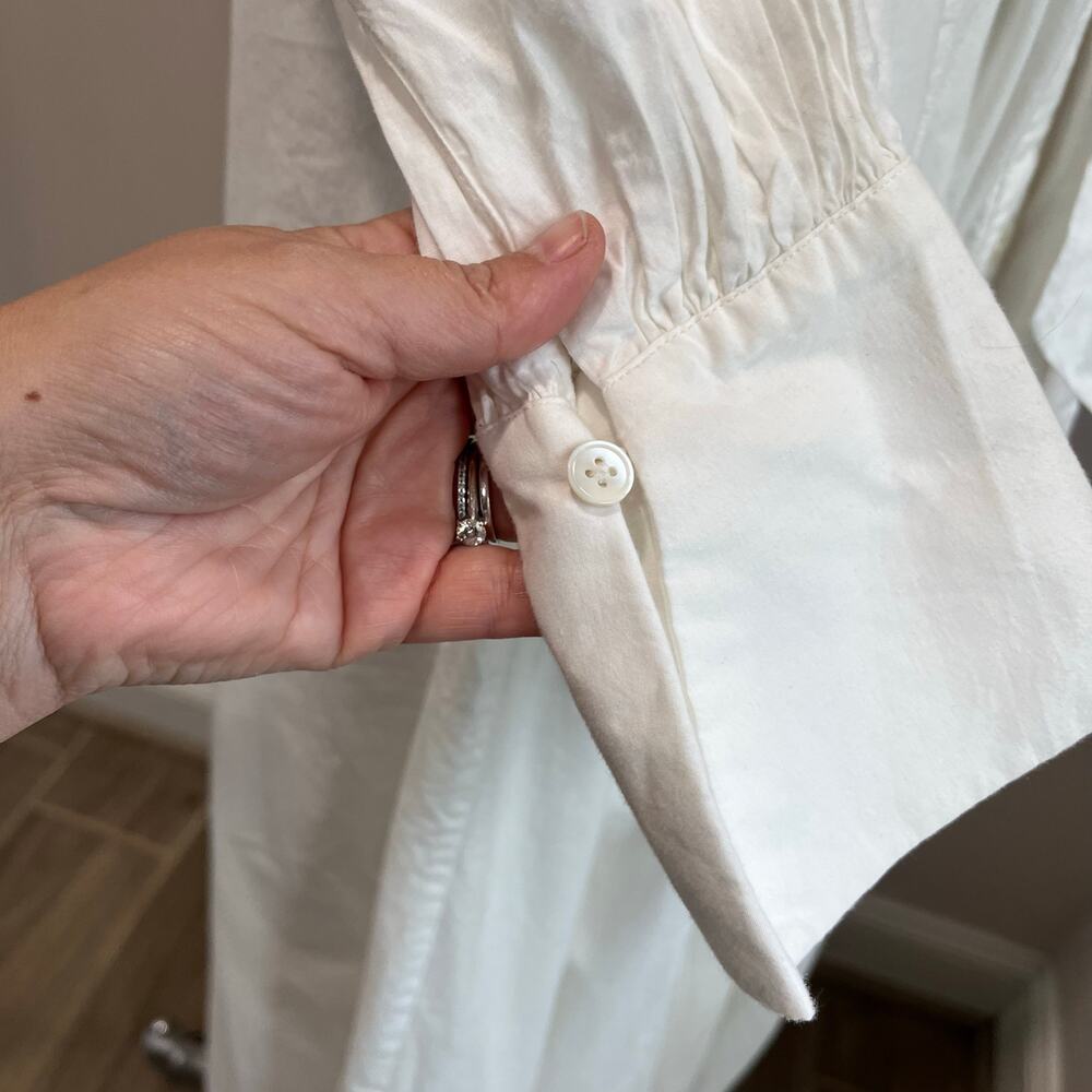 Free People White Charlie Belted Shirtdress Size XS - Picture 6 of 14